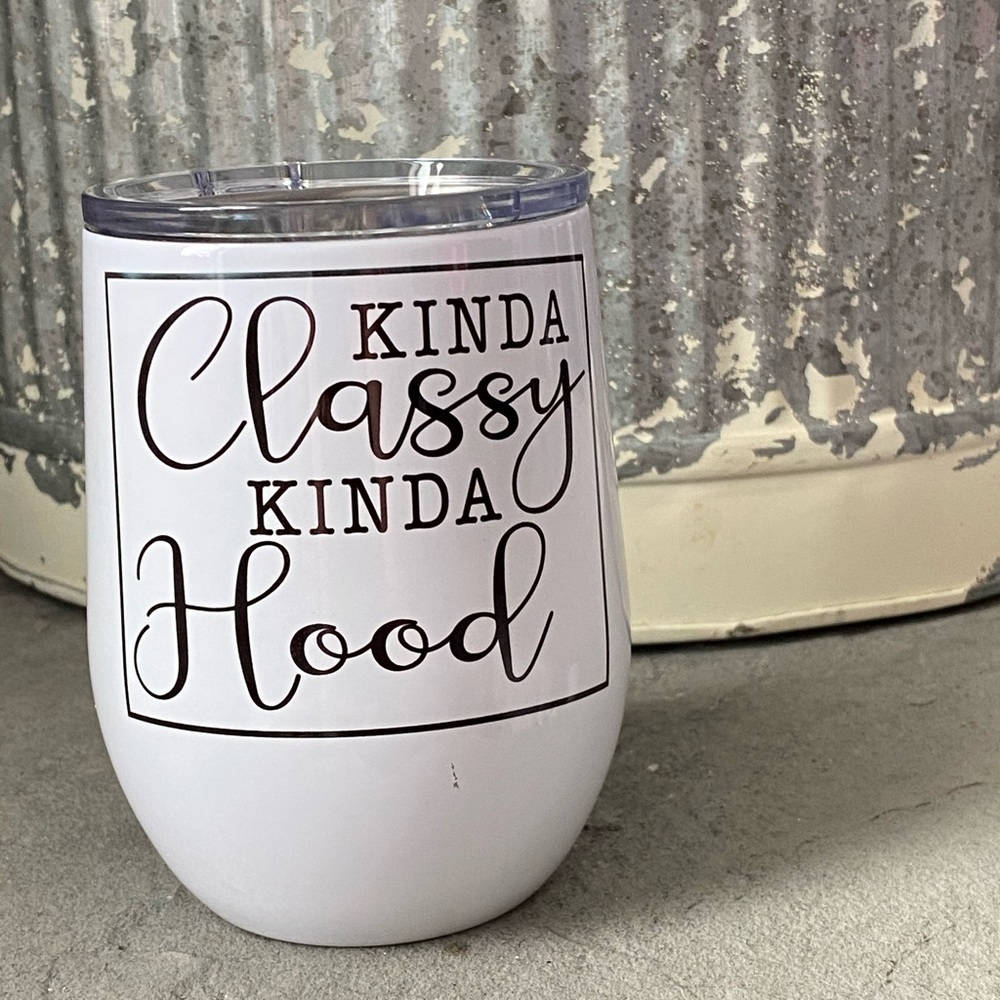 12 oz stainless steel wine tumbler